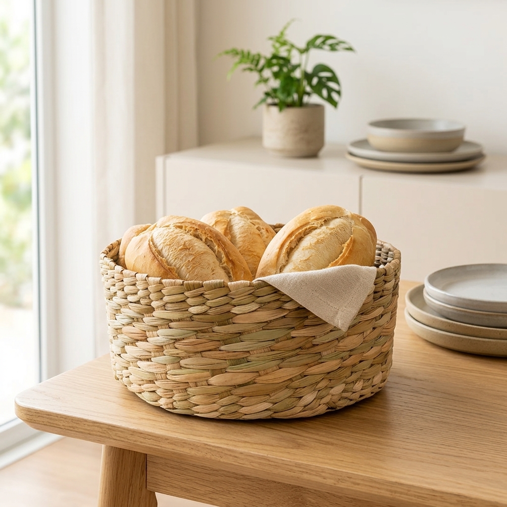 Cesto Organizador Cachepot Pãozeira de Taboa Natural 26x26x10
