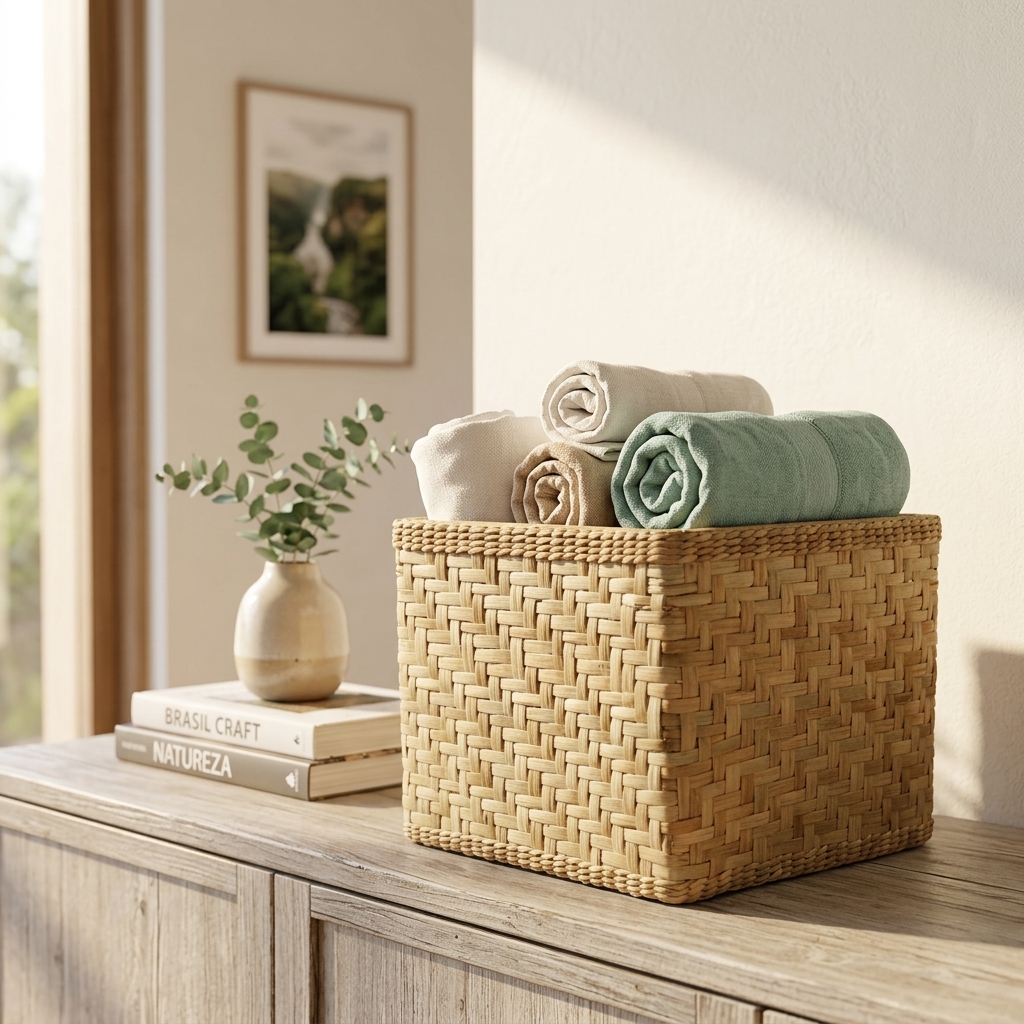 Cesto Organizador Taboa Natural 40x40x30